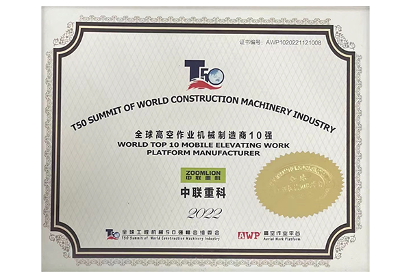  2022年全球高空作業(yè)機(jī)械公司制造商10強(qiáng)